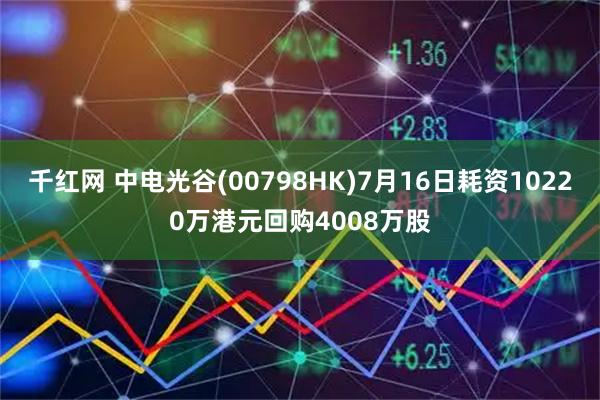 千红网 中电光谷(00798HK)7月16日耗资10220万港元回购4008万股